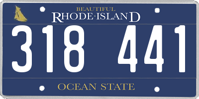 RI license plate 318441