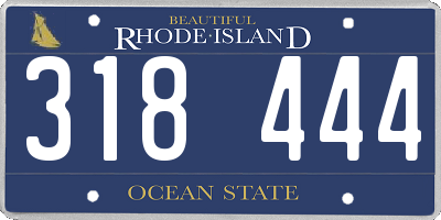 RI license plate 318444