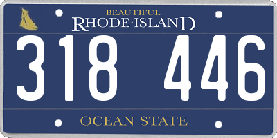 RI license plate 318446