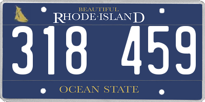 RI license plate 318459