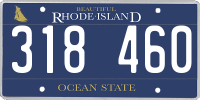 RI license plate 318460