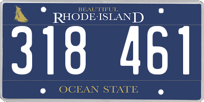 RI license plate 318461