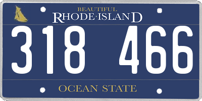 RI license plate 318466
