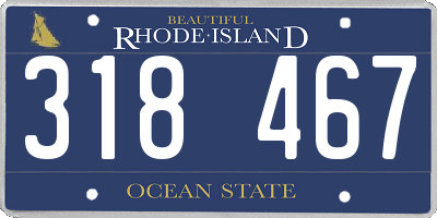 RI license plate 318467