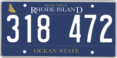 RI license plate 318472
