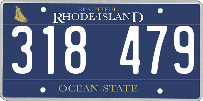 RI license plate 318479