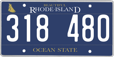 RI license plate 318480