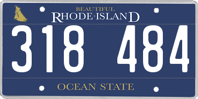 RI license plate 318484