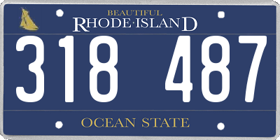 RI license plate 318487
