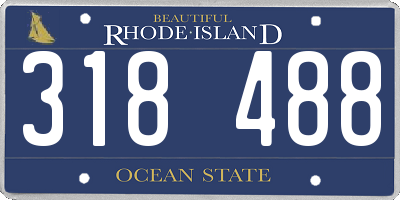 RI license plate 318488
