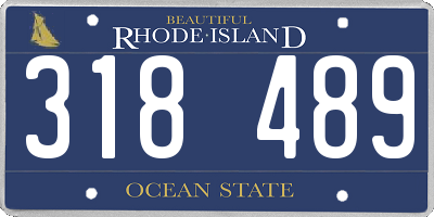 RI license plate 318489