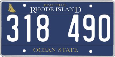 RI license plate 318490