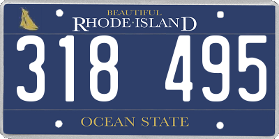 RI license plate 318495