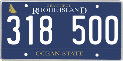 RI license plate 318500
