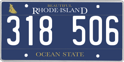 RI license plate 318506