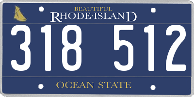 RI license plate 318512