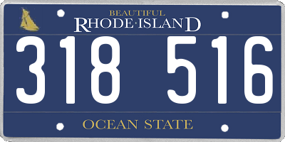 RI license plate 318516