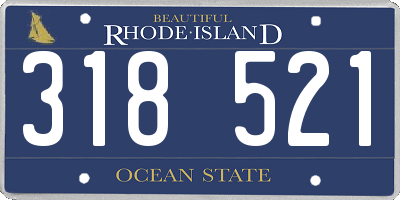 RI license plate 318521