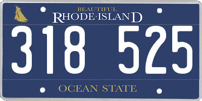 RI license plate 318525