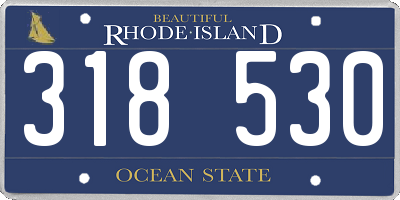 RI license plate 318530