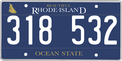 RI license plate 318532