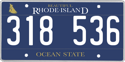 RI license plate 318536