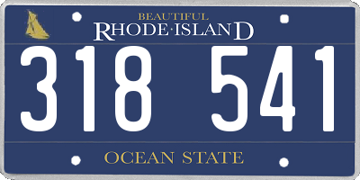 RI license plate 318541