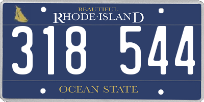 RI license plate 318544