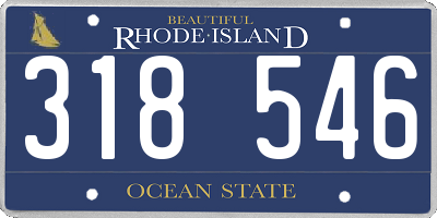 RI license plate 318546