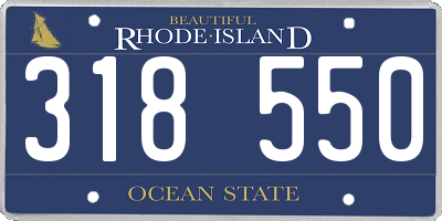 RI license plate 318550