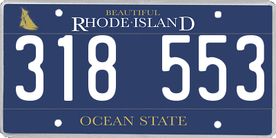 RI license plate 318553