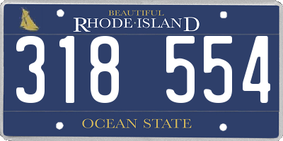 RI license plate 318554