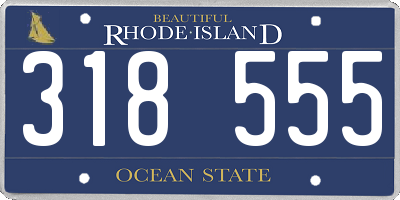 RI license plate 318555