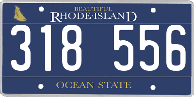 RI license plate 318556