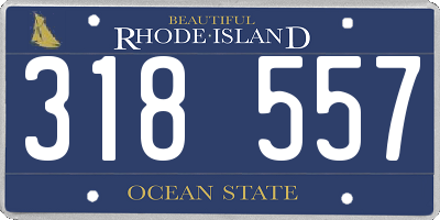 RI license plate 318557