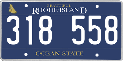 RI license plate 318558