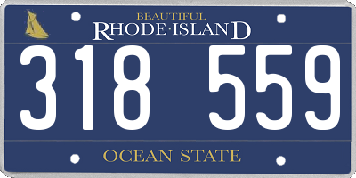 RI license plate 318559