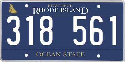 RI license plate 318561