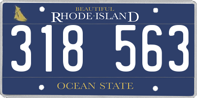 RI license plate 318563