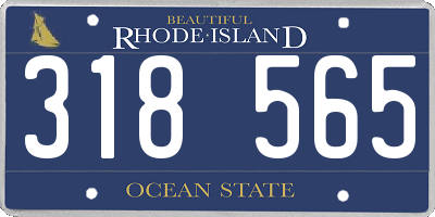 RI license plate 318565