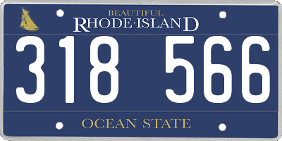 RI license plate 318566