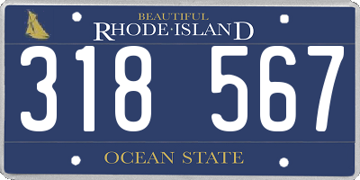 RI license plate 318567