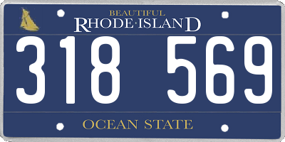 RI license plate 318569