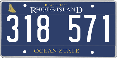 RI license plate 318571