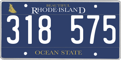 RI license plate 318575