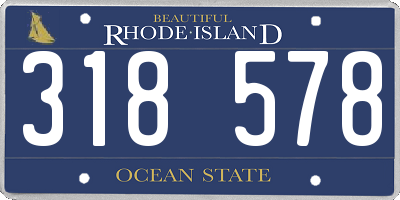 RI license plate 318578