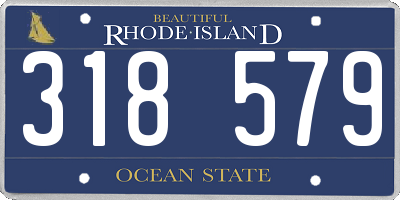 RI license plate 318579