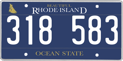 RI license plate 318583