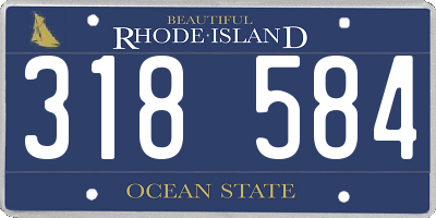 RI license plate 318584