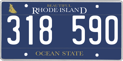 RI license plate 318590